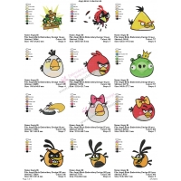 12 Angry Birds Embroidery Designs Collections 06